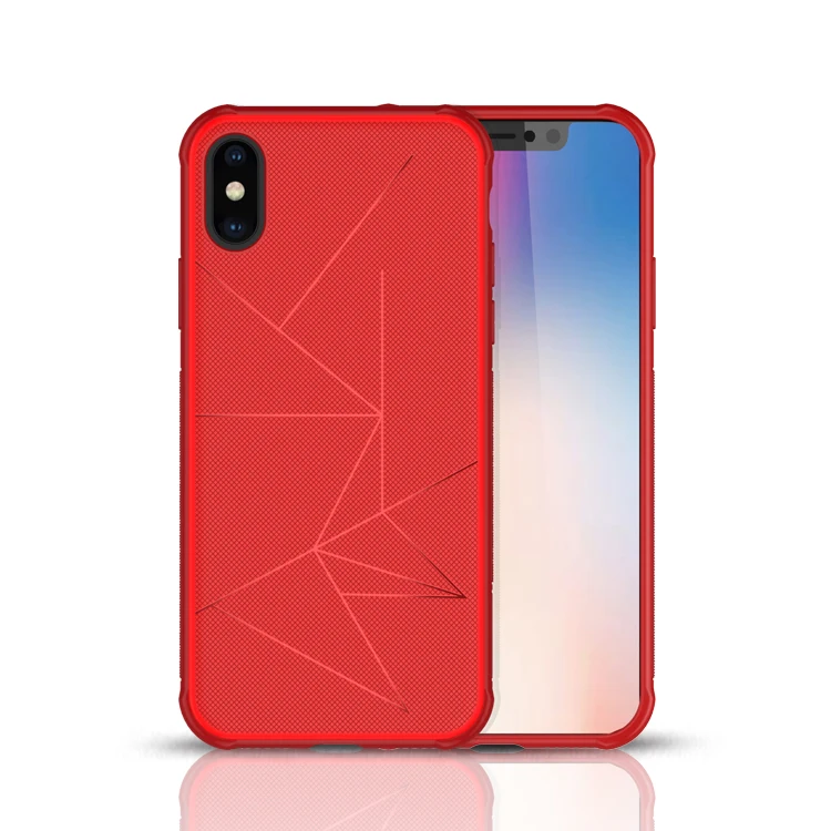 

Wholesale magnetic car holder geometric pattern tpu antiskid phone case for iphone x shockproof back cover, Red, navy blue,black,silver, golden, rose gold