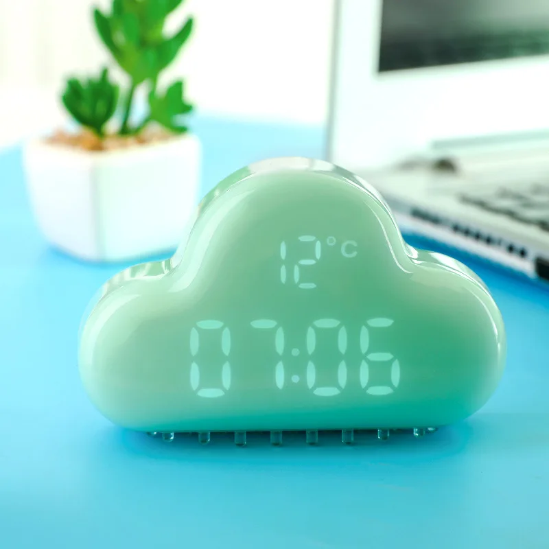 Digital clock cloud shape night light