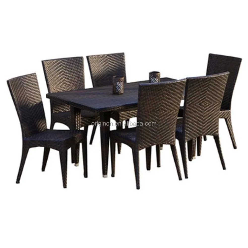 2018 New Backyard Rattan Garden Table Sets And 6 Effezeta Dining Chairs