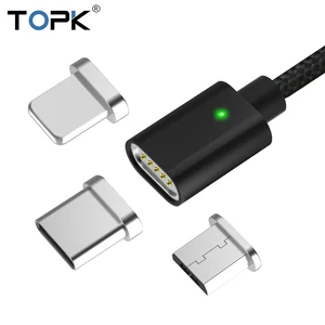 TOPK AM21 3 1 Magnetic USB Charging Cable iPhone Type C & Android