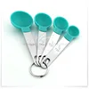 New Design Cheat 5 Piece Measuring Spoon Set Individual Stackable Colorful Measuring Spoon