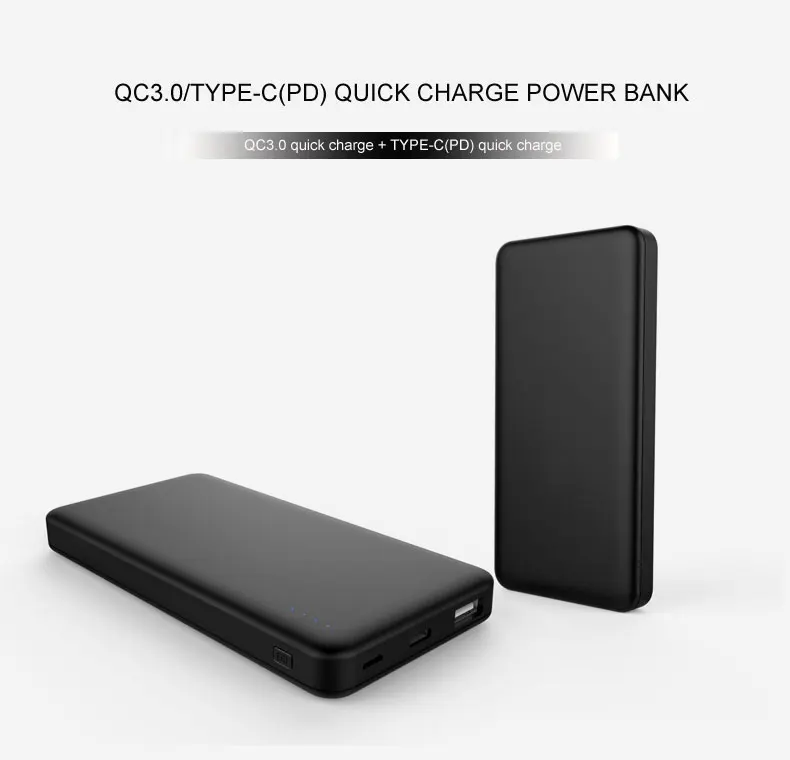 Portable 10000 mah PD 18w usb c mini mobile phone power banks station pd18w slim fast charger - ANKUX.COM