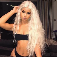 

Transparent Lace Platinum Blonde Body Wave Pre Plucked European Virgin Human Hair Lace Front Wig