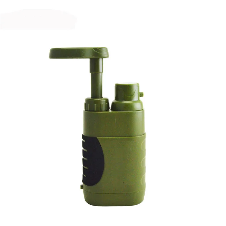 

wholesale quality outdoor sports camping purifier portable water filter pump, Army green