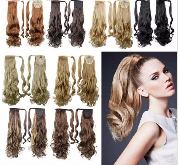 Wholesale Synthetic Ponytail Hair Falls Hair Pieces drawstring ponytail synthetic ponytails