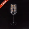 450ML hand blown long stem wine glass / OEM logo red wine glasses / wholesale promotional cheap handmade wine glass