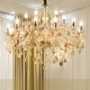 Modern Crystal Chandelier Cognac lustres de cristal wedding chandelier decoration Candle Chandelier ETL89049