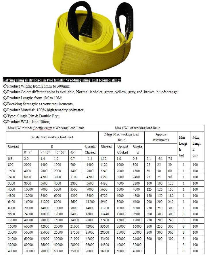 Nylon Adjustable Bridle Light Duty Lifting Sling D Ring Load Synthetic