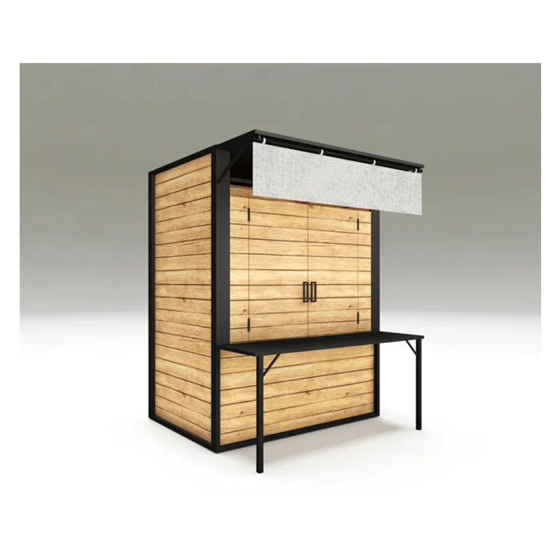 Simple Wood Food Cart Stall Stand Idea Design At Temple Street Market