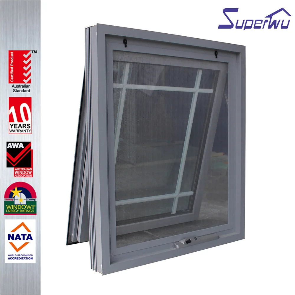 Florida approval  low-E glass  water proof   awing window for villa