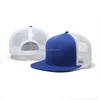 Promotional blank mesh trucker cap flat brim trucker cap