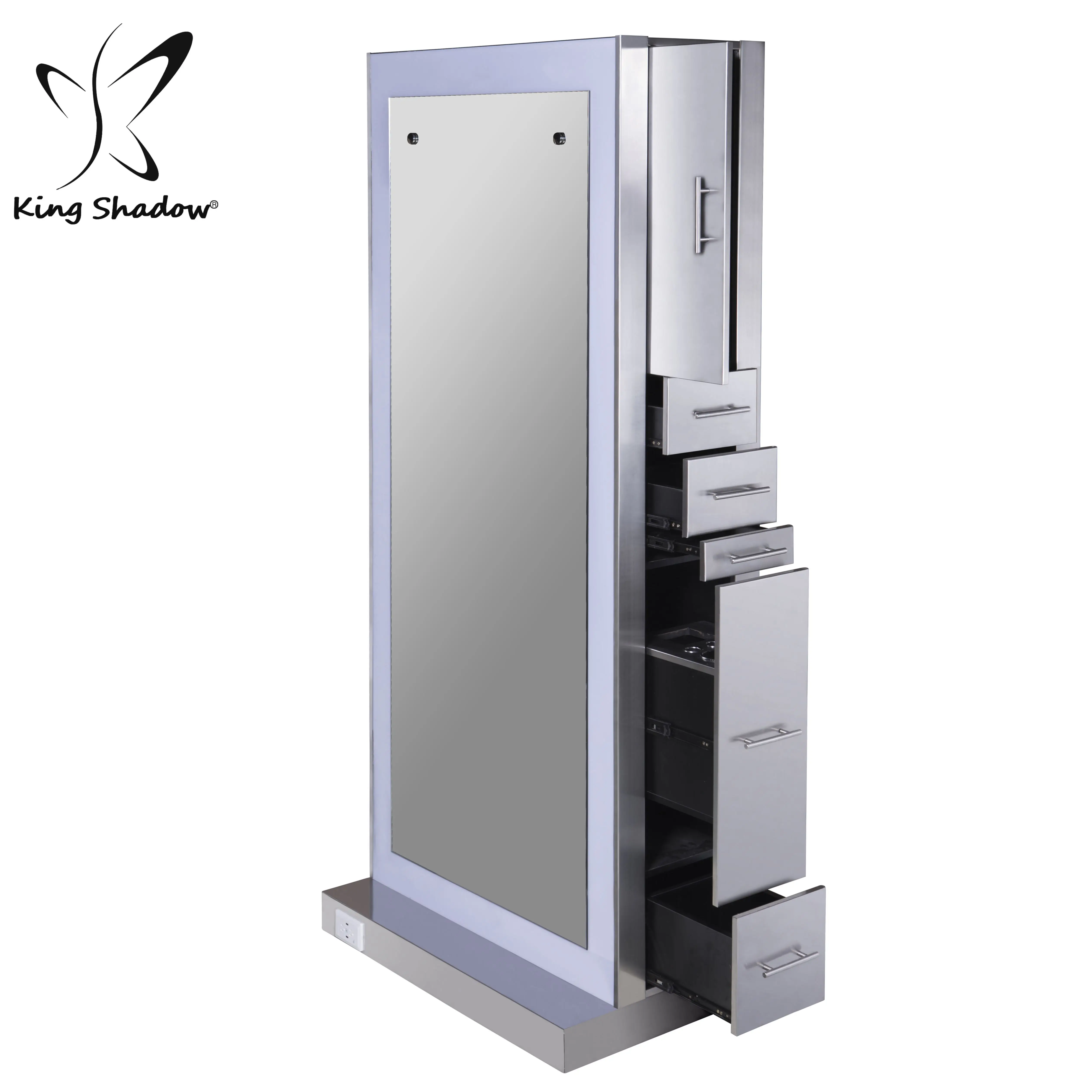 Kingshadow Modern Design Mirror For Beauty Salon Barber Mirrors Station