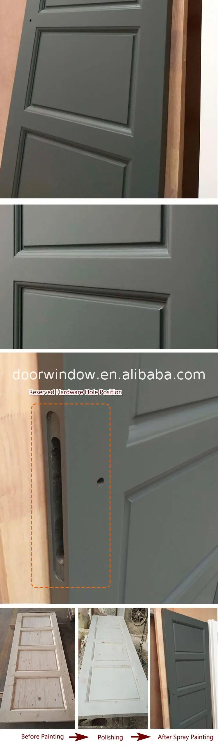 Factory price wholesale modern wooden doors door design image wood with glass