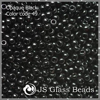 
High Quality Fashion JS Glass Seed Beads - 49# 13/0 Opague Black Rocailles Beads For Garment & Jewelry 