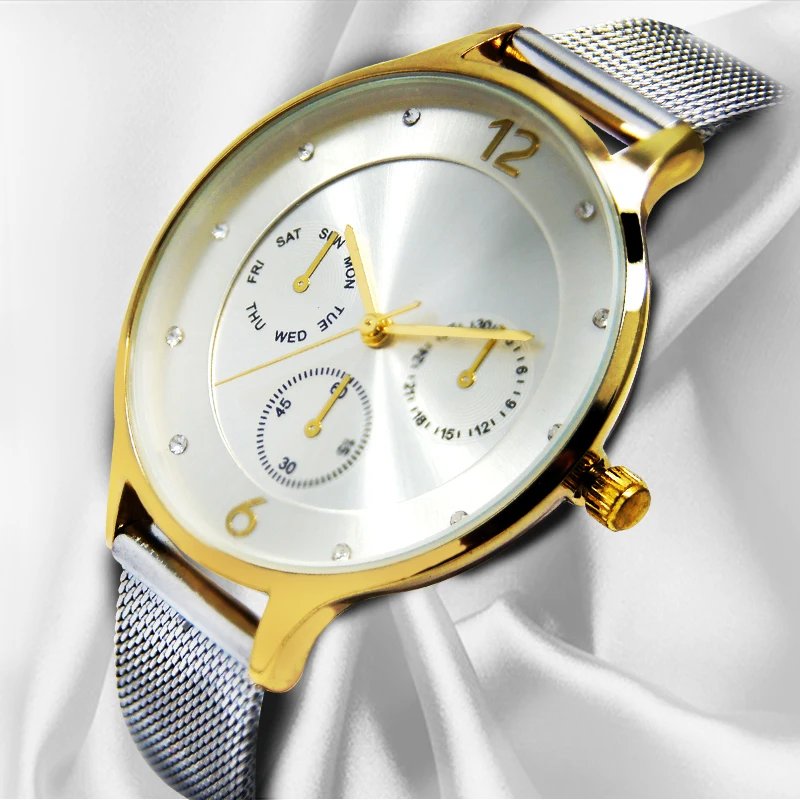 

2019 Luxury Mesh Metal Watches Ready Stock Fashion Design For Lady