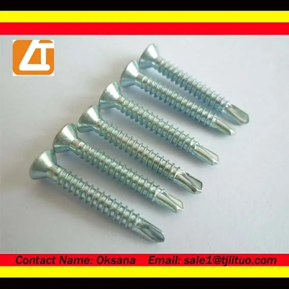 
Galvanized zinc CSK head or Countersunk head self drilling screws 