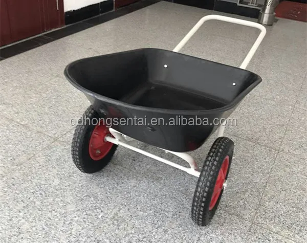 Dual-Wheel Wheelbarrow Garden Cart
