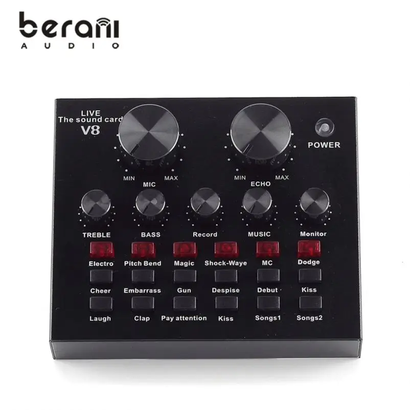 

Berani V8 Sound Card K10, Black