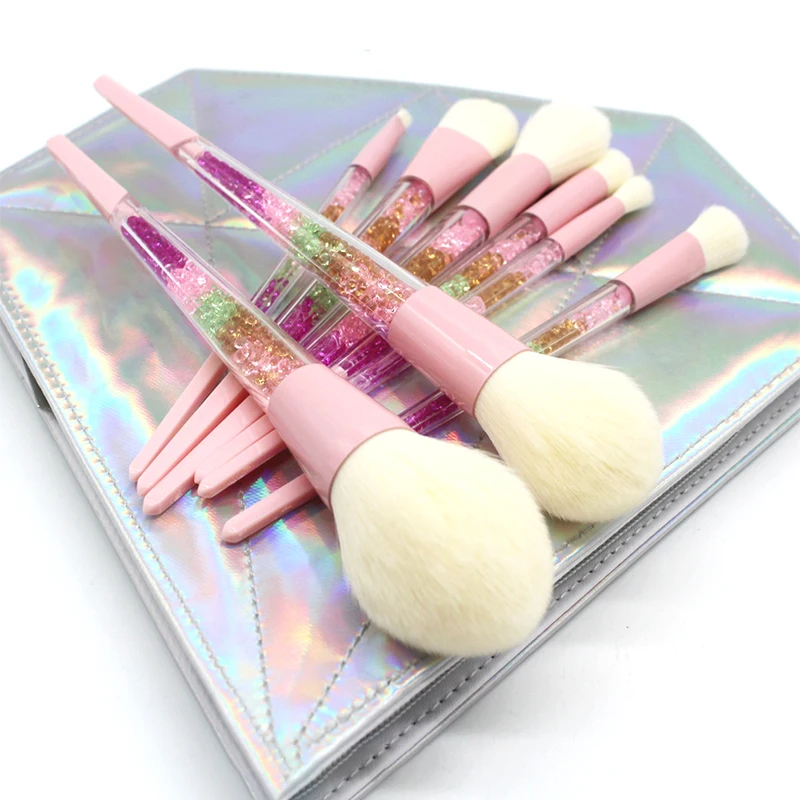 

Wholesale 8pcs Plastic handle Diamond Makeup Brush, N/a