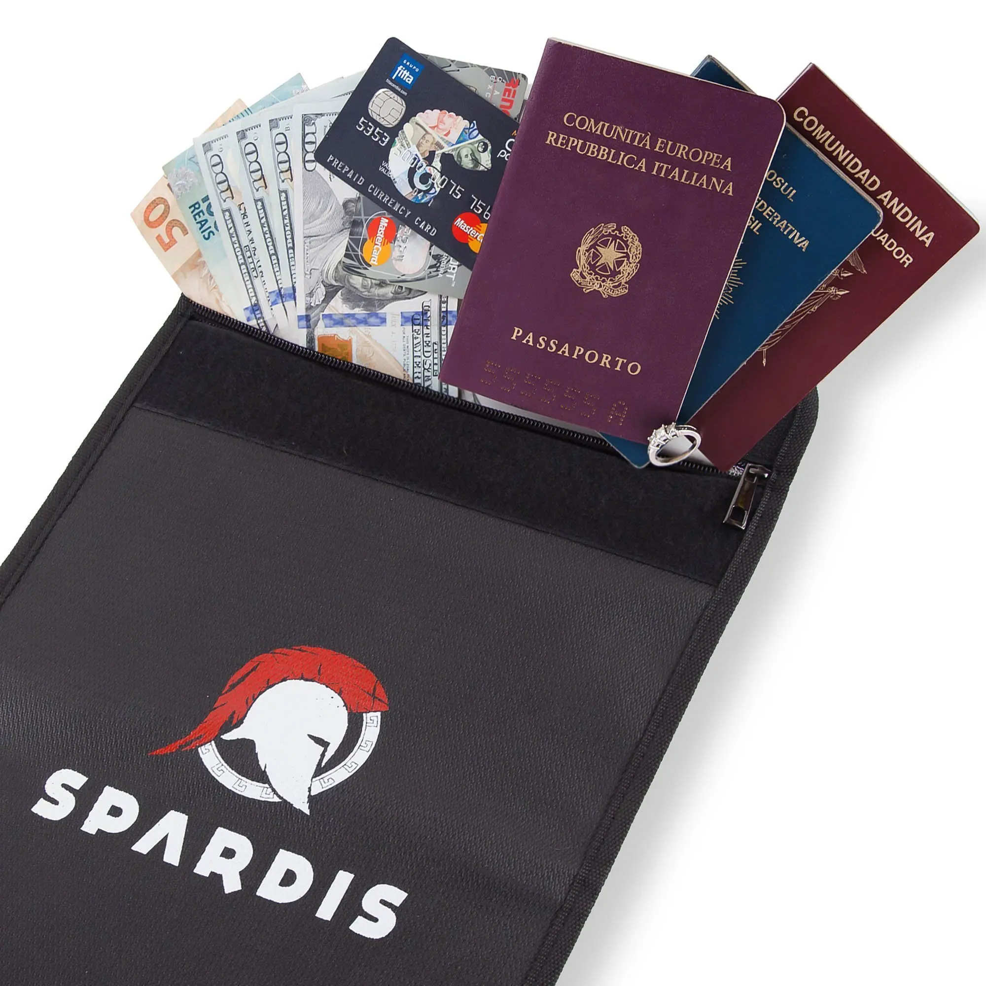16/"x12/"x3.5/" Spardis Spartan Shield XXL Fireproof Money Bag Dual Layer Fire
