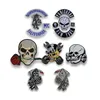 High quality factory direct sale custom patches embroidery Custom Skull Embroidery Patch