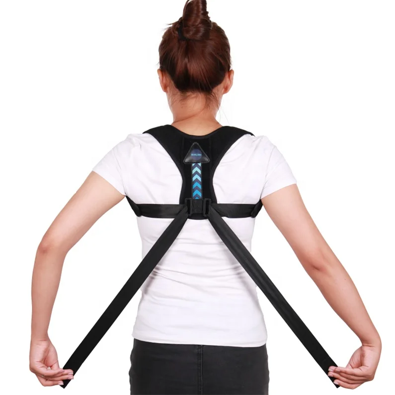 

Free Sample Adjustable Neoprene Posture Corrector Shoulder Support Brace Belt, Black/blue/pink/green,custom colors