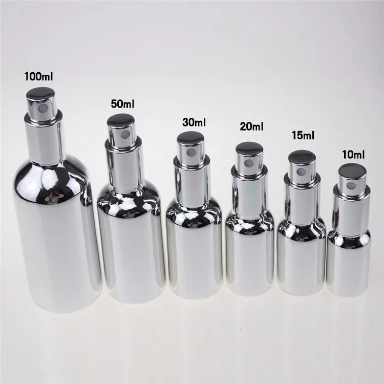 PGH21 Silver Glass Bottle with fine mist pump (1)