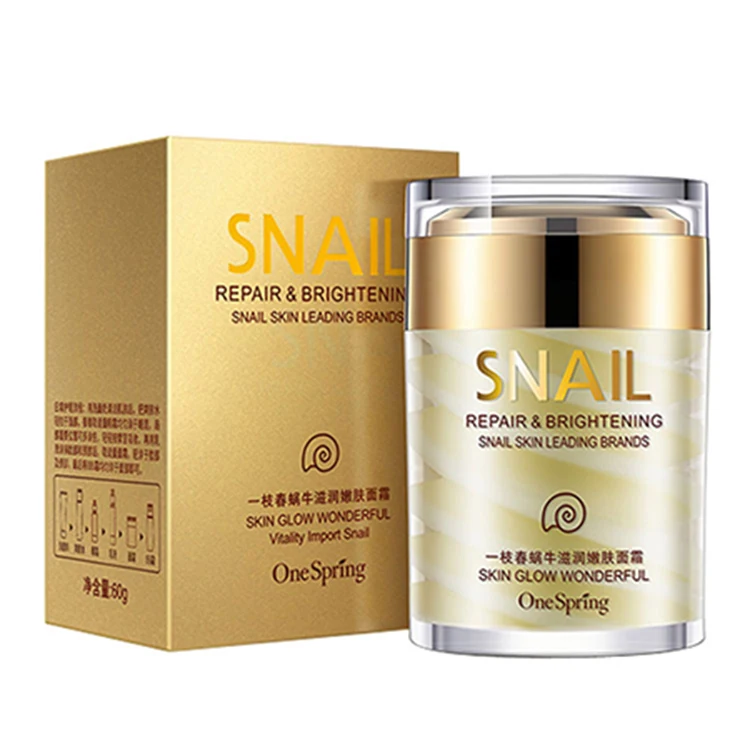 

OEM women beauty-aging day night firming snail white cream for pimples
