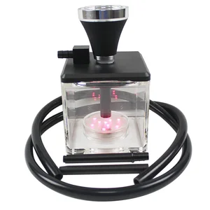 Image of High quality sisha huka square nargile electric Shisha bucks small led hookah light