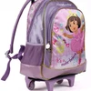 Polyester and EVA backpack trolley bag with 3D cartoon Knapsack, thermal lunch box,pencil case