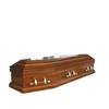 TD--E04 Funeral equipment solid cherry wooden coffin with handles