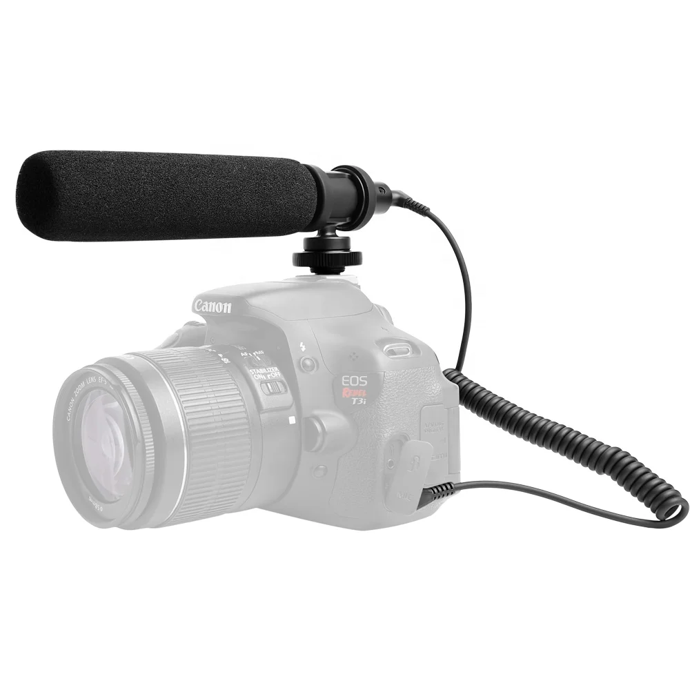 

Photography Interview Conference Shot gun MIC Vlogging Microphone for DSLR Camera and Mobile, Black