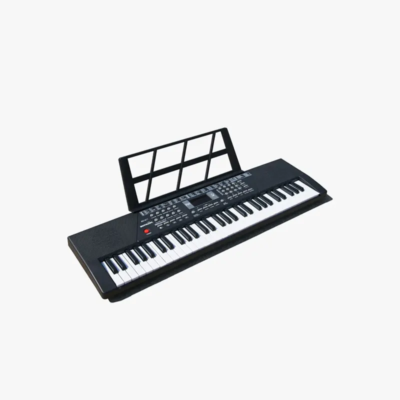 

61 digital electronic music keyboard with microphone, Black/pink