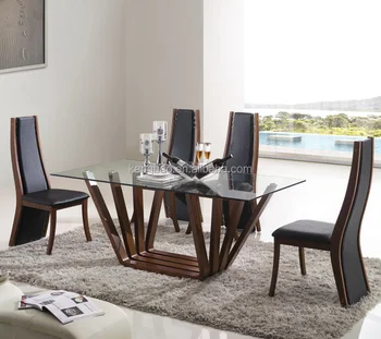 Tempered Glass Morden 8 Seater Dining Table Set View Modern