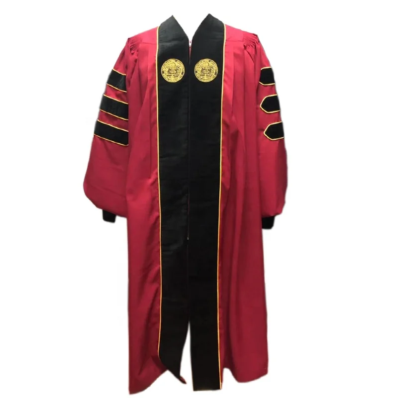 

Wholesale American University Academic Graduation Doctoral Gowns Robe, Maroon