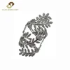 Unique 925 Sterling Silver Two Piece Set Beautiful Double Leaf Pattern Knuckle Chian Finger Ring for Lady And Women Jewelry