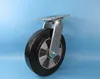 8inch 200mm heavy duty aluminum core high rubber swivel industry forklift caster wheel