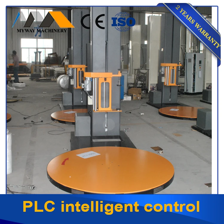 
Automatic turntable pallet stretch packer/wrapper 