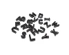 CZ Micro Pave Diamond Alphabet Letter Charm Spacer Beads Connector Brass Jewelry Findings
