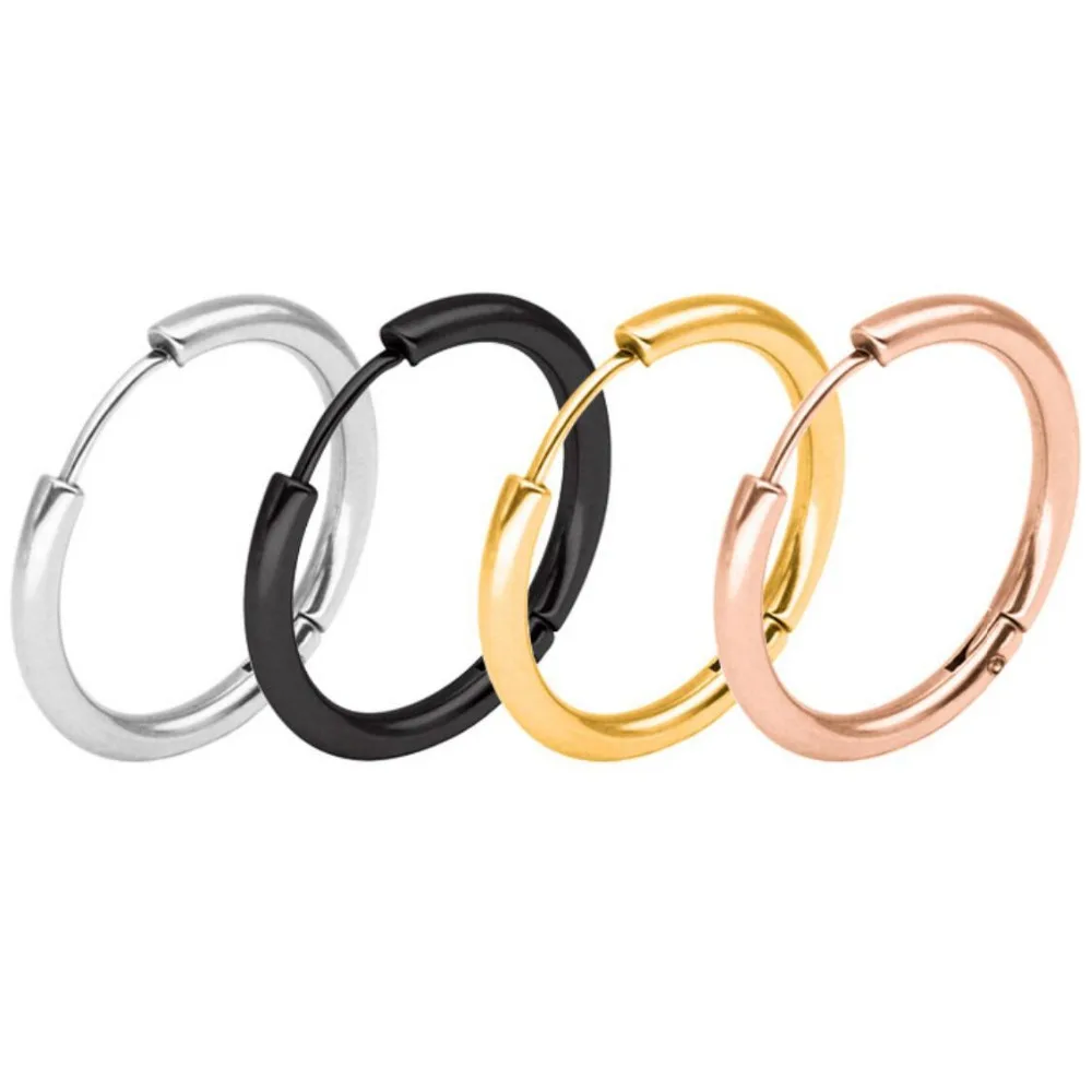 

Wholesale Simple Jewelry Luxury Big Earrings Set Trending Popular 18k Gold Plated Stainless Steel Big Hoop Earring For Men Women