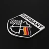 ETIE metal sticker German flag shield design emblem badges custom Aluminum alloy stickers car window badge decal