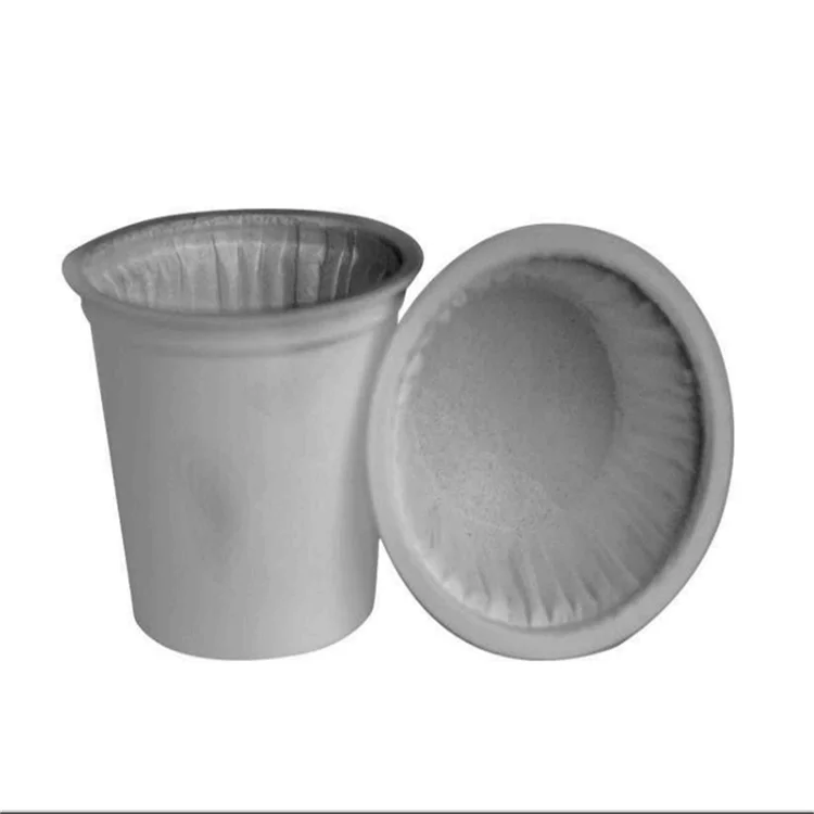 

Empty pp or ps biodegradable disposable k cup for coffee capsule, White black