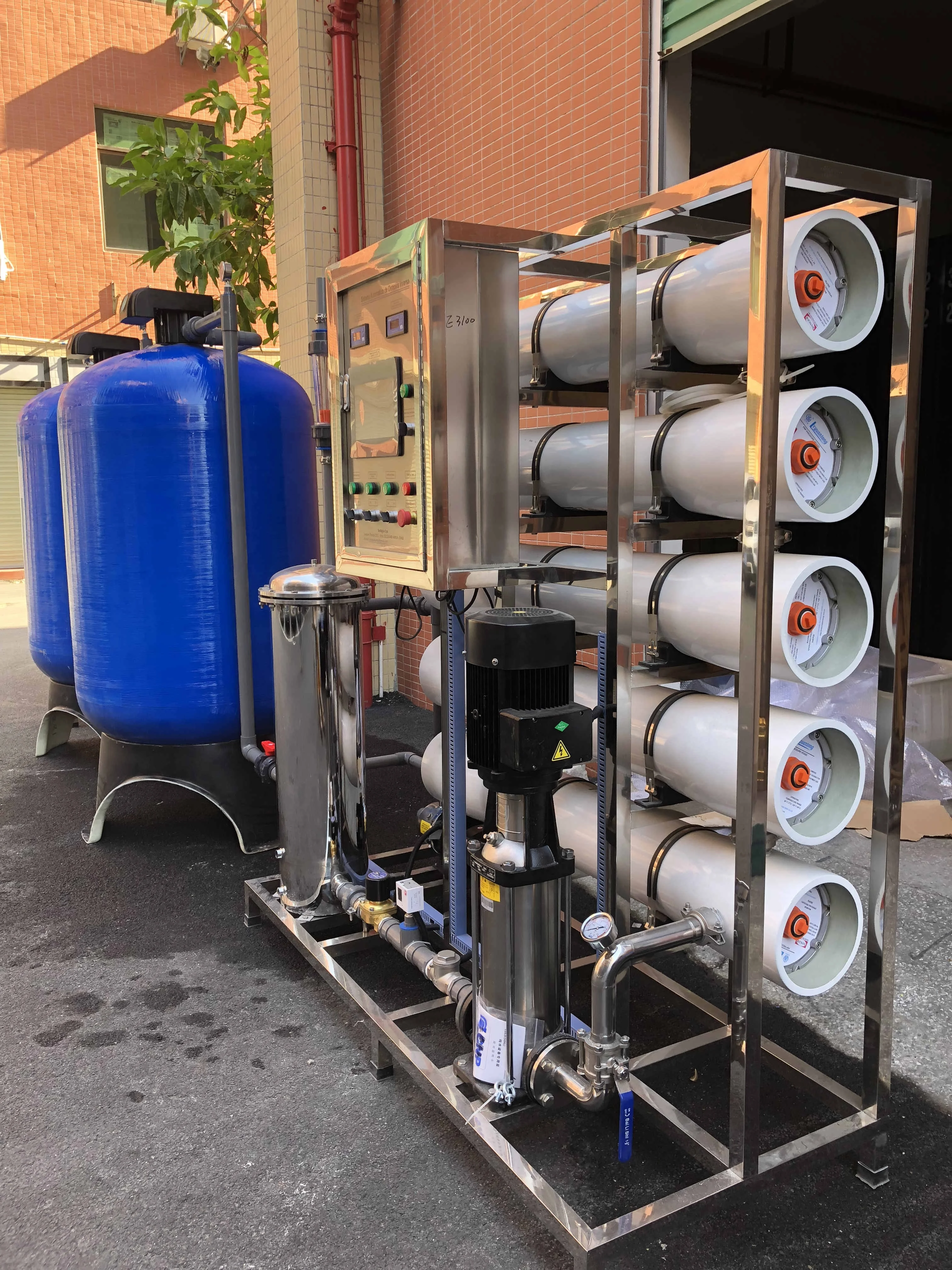 CE ISO Approved 5000LPH auto full stainless steel ro water treatment