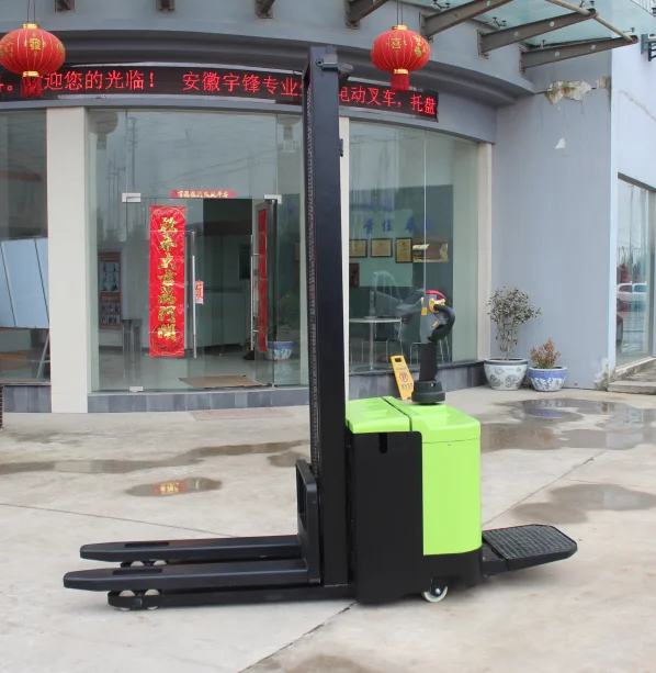 Factory Price 1500kg 3000mm AC Drive Electric Pallet Stacker Battery Powered Forklift Standing Type for Sales