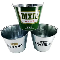 

Round 5L /10L Target Challenge Bar Tool Beer Wine Champagne Galvanized Iron Metal Ice Bucket With Bottle Opener