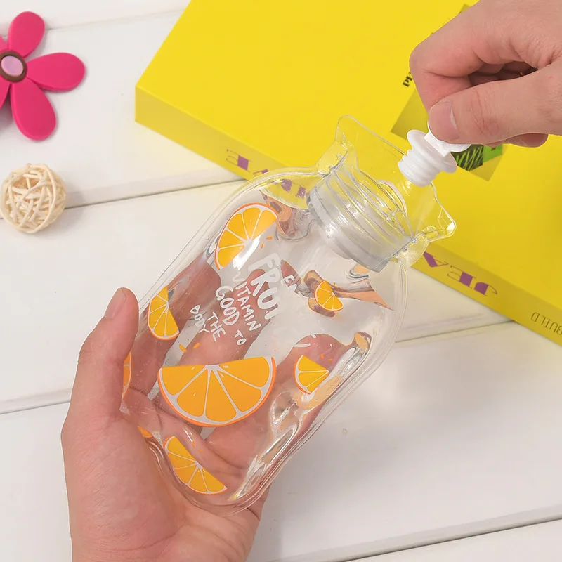 
Customized High Quality Transparent PVC 18*11 Cute Cartoon Hot Water Bag/ Bottle 