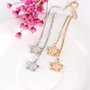 Fashion Tassel Dangle Hoop Earrings Designs Rose Flower with zircon gold and silver copper chain earring