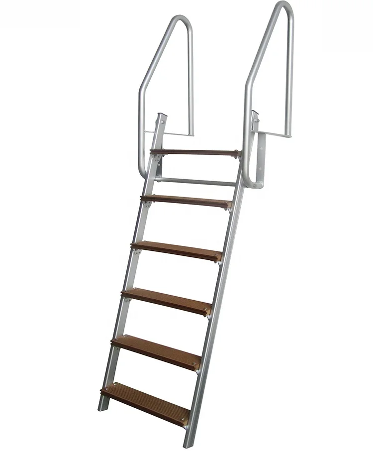
DX-B3014/ DX-B3016, 4 and 6 steps household steel swimming pool ladder steel dock ladder iron step swim ladder 