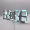 3D Large Smart LED Modern Temperature Digital Wall Alarm Clock With Remote