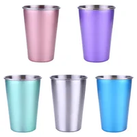

High Quality Eco-Friendly Metal Stainless Steel 304 Tumbler with Straw Drinking Cooler Mug Beer Cup